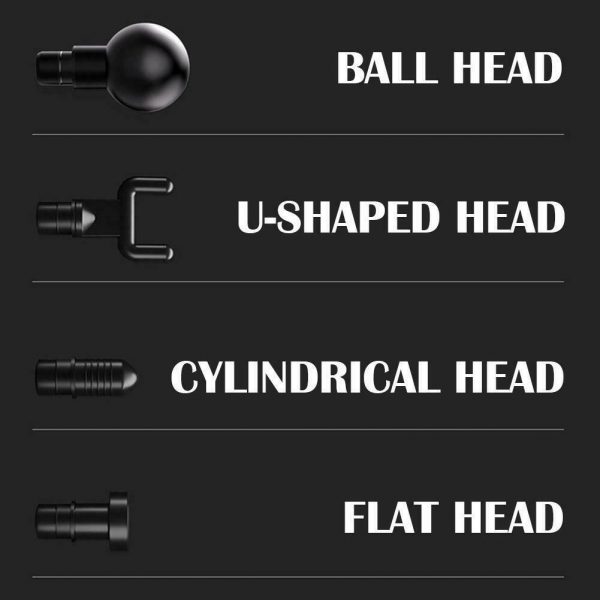 Cordless Rechargeable Percussion Massage Gun with Four Heads - Image 9