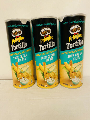 Pringles Tortilla Sour Cream Fiesta Of Corn 🌽 Crunch 🌽 3 X 160g Vegetarian😋 - Image 2