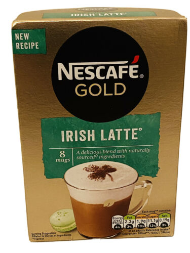 Nescafe Gold IRISH LATTE - 8x22g (176g) V. Low Fat When Prepared ☕️☕️☕️🔥🌟🌟🔥