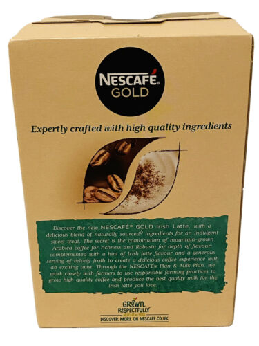 Nescafe Gold IRISH LATTE - 8x22g (176g) V. Low Fat When Prepared ☕️☕️☕️🔥🌟🌟🔥 - Image 2