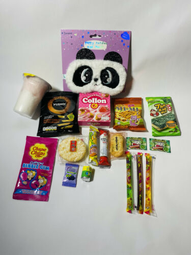 Asian Snack Box Mix With poppy panda Eye Mask Kawaii snacks 🤩 - Image 2