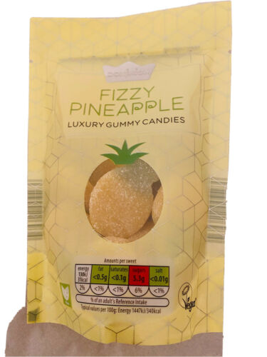 VEGAN Fruit Gums Sweets 120 , Tangy Watermelon, Juicy Strawberry, Pineapple - Image 2