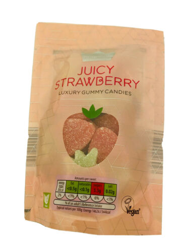 VEGAN Fruit Gums Sweets 120 , Tangy Watermelon, Juicy Strawberry, Pineapple - Image 3