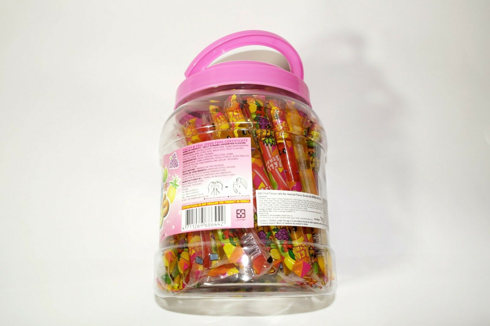 Jelly Fruit Candy Straws Jar of 50 TikTok Challenge Sweet Snack Pop Unopened 1Kg - Image 3