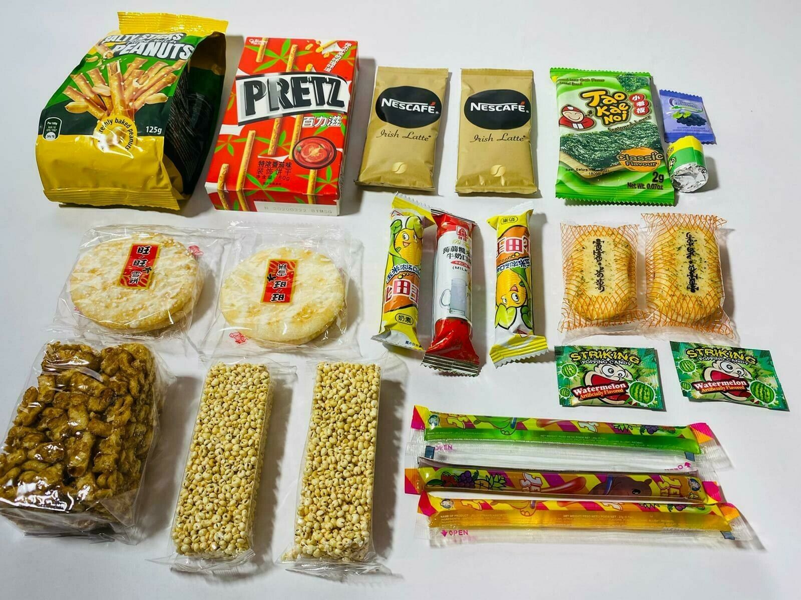 Asian Snack Box Mix Sweets Chocolate Jellies Crispy! Chopsticks, Cards & Extras! - Image 2